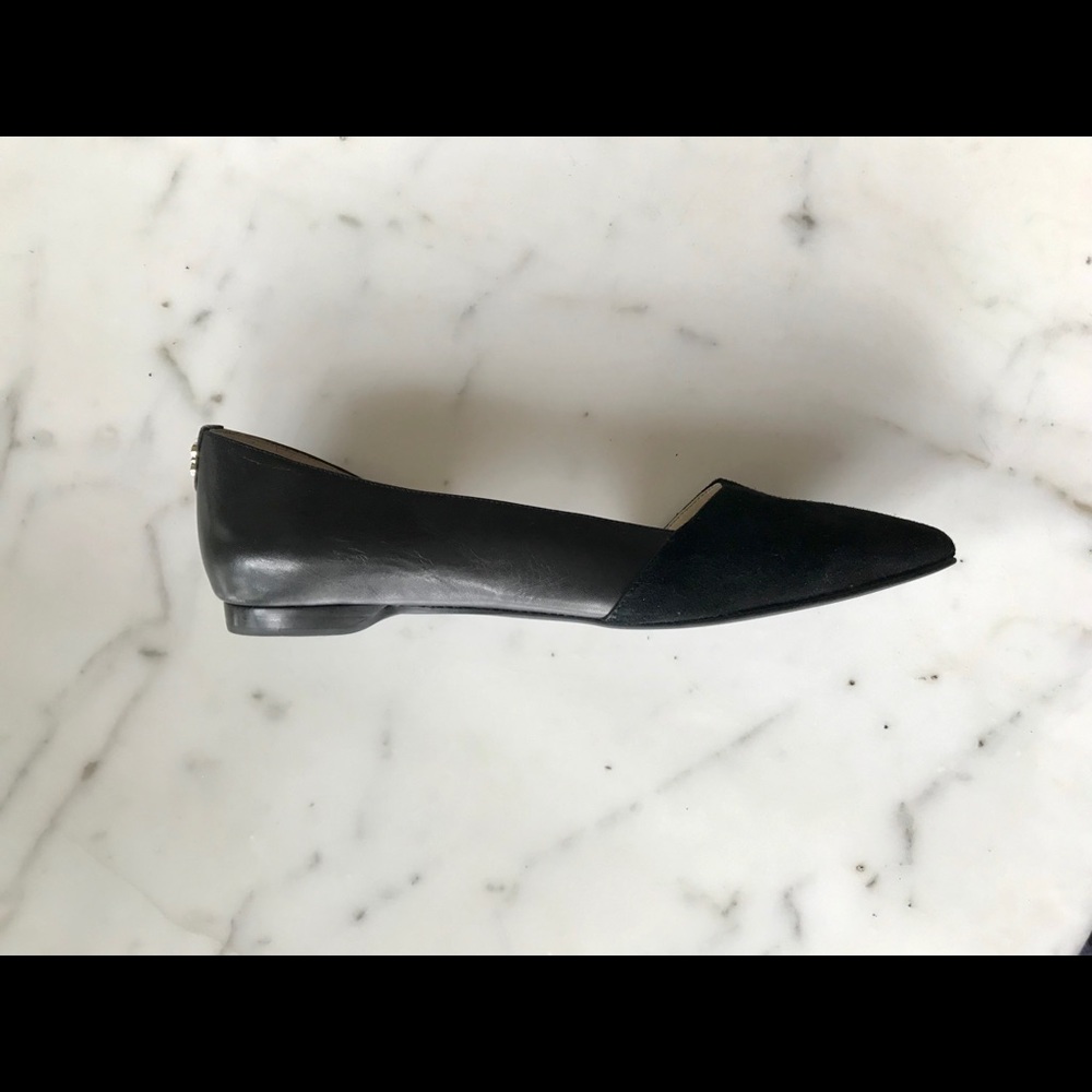 Cole Haan Black Leather Pointed Flat
